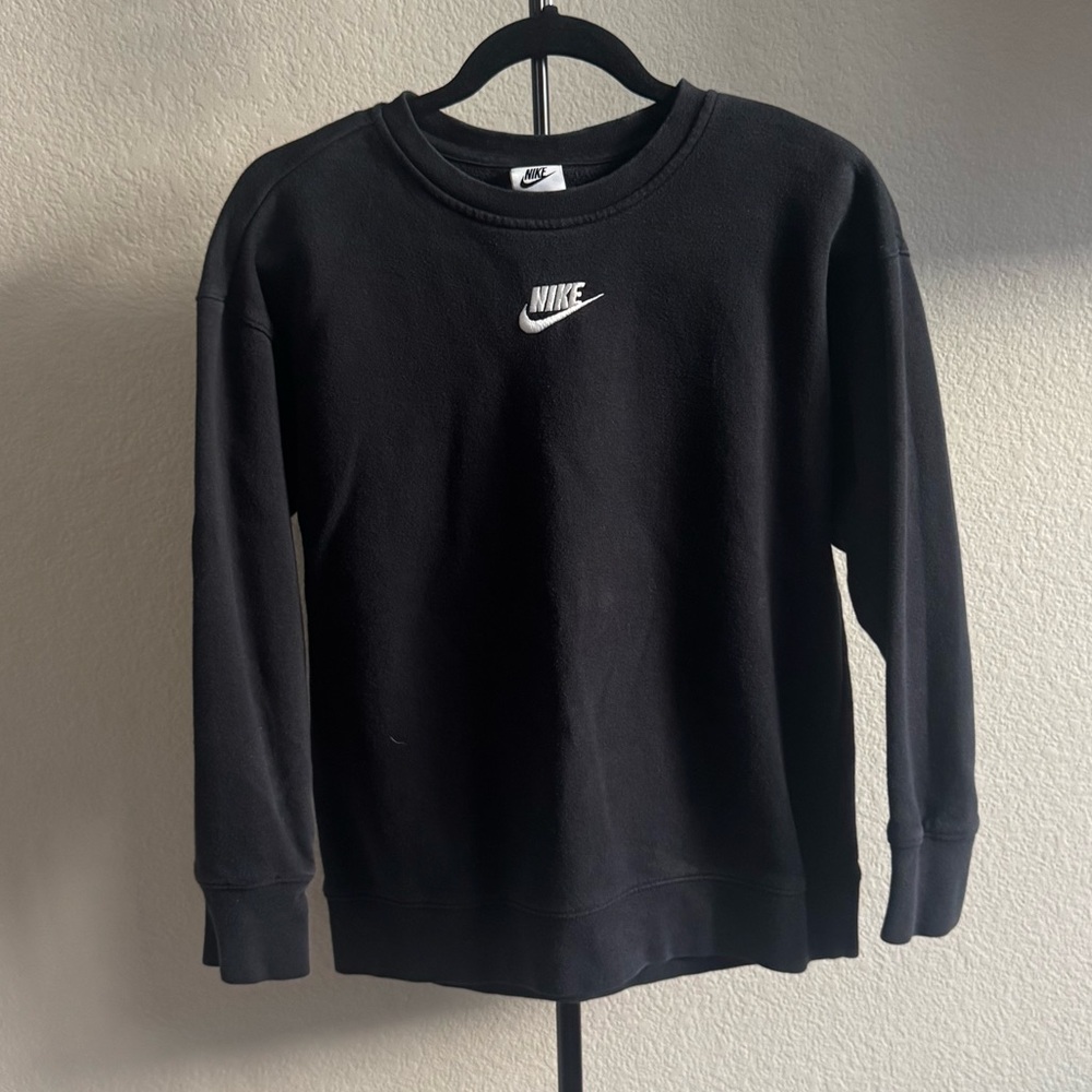 Nike Kid’s Black Crewneck Sweater